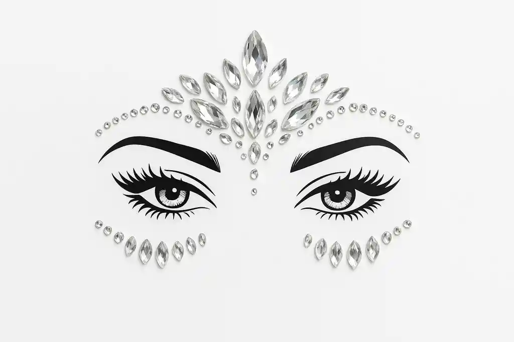 Gemas Adhesivas Para Maquillaje De Rostro Cara Piedras Para Rostro