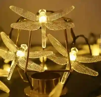 Guirnalda De Luces Libélula, Usb 20l 5m Calida