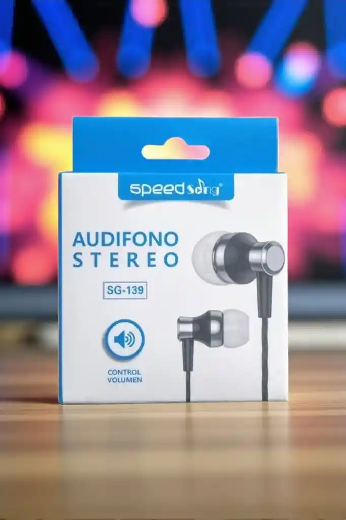 Audífono Stereo Speed Song Sg-139 Color Negro