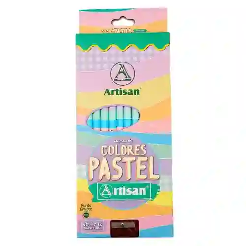 Lapices De Colores Pastel X12 De Artisan