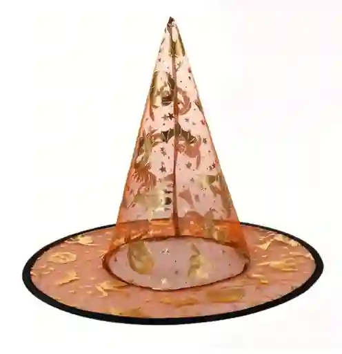 Sombrero Para Bruja Naranja Disfraz Halloween