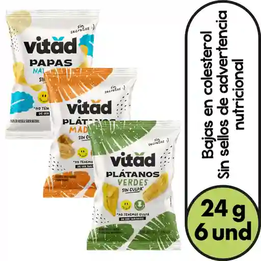 Vitad Snacks Surtido 24g Pack X 6 Unds