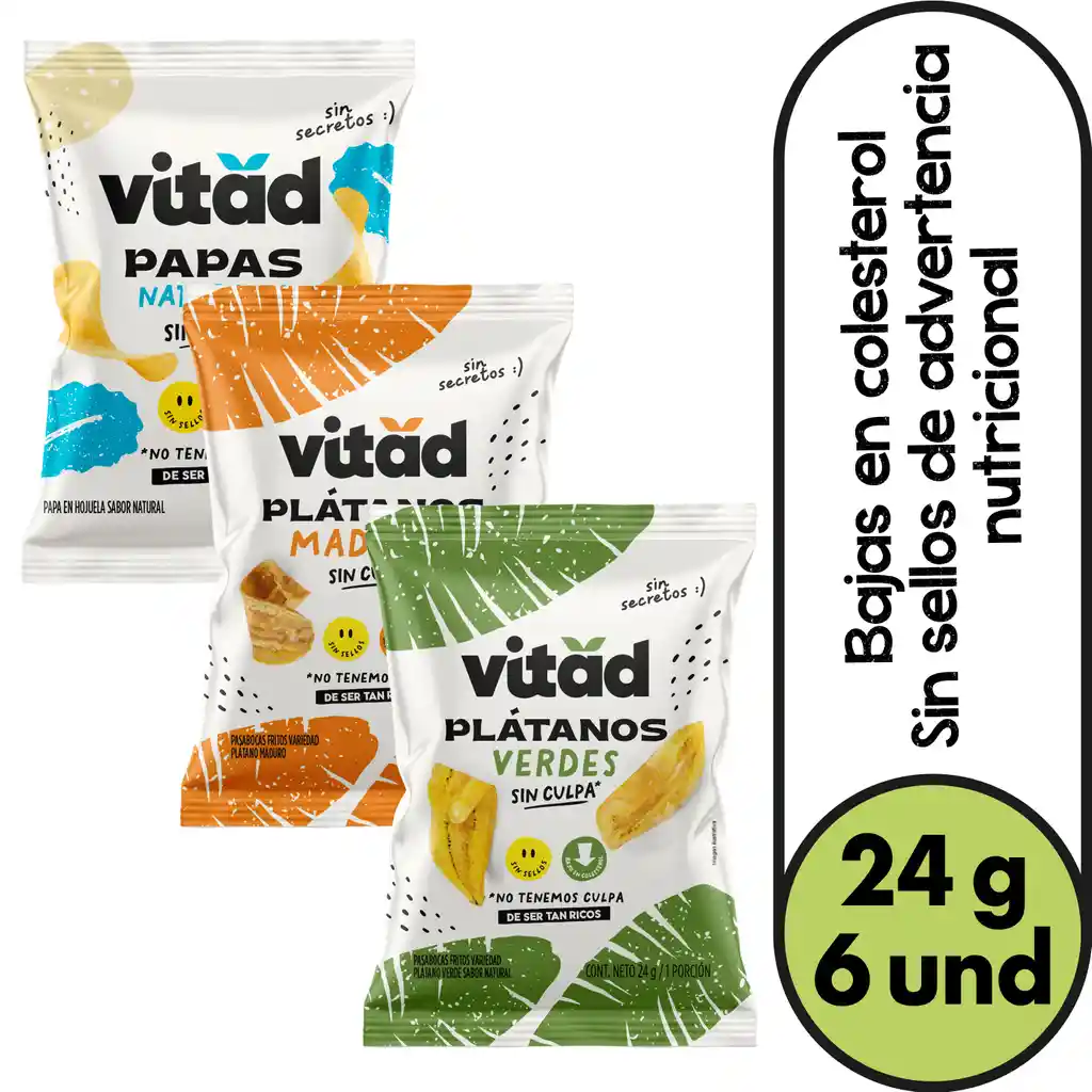 Vitad Snacks Surtido 24g Pack X 6 Unds