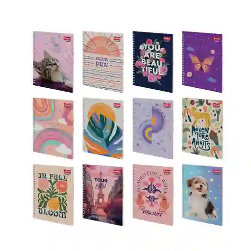 Cuaderno Master Argollado Pasta Dura Femenino Cuadros