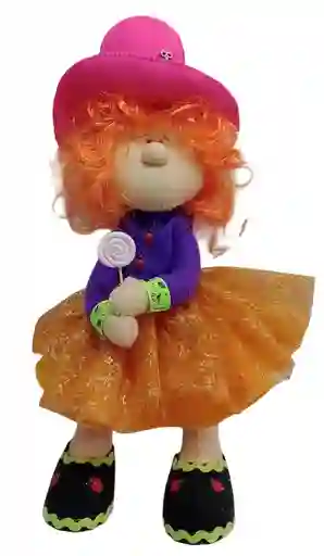 Muñeca Brujita Dulcera En Tela