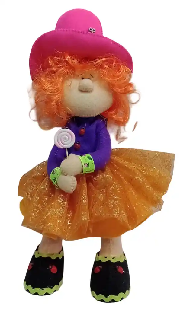 Muñeca Brujita Dulcera En Tela