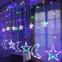 Cortina Luces De Luna Estrellas, Led Usb 3m Multicolor