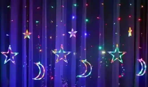 Cortina Luces De Luna Estrellas, Led Usb 3m Multicolor