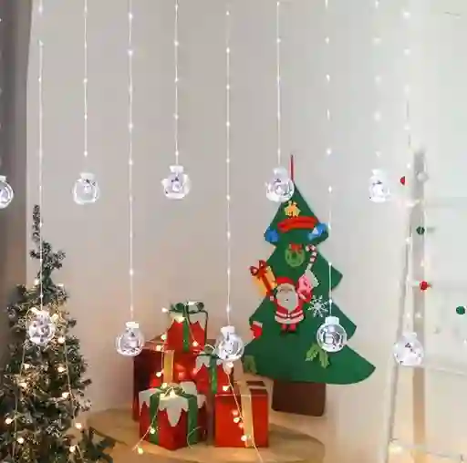 Cortina De Luces Navideñas Color Blanco 3.40 Metros De Largo X 75 Cm De Caida Con Continuacion Para Otra Extensión Luces Para Navidad Luces Navideñas Luces De Navidad Luz De Navidad Decoracion Navideña