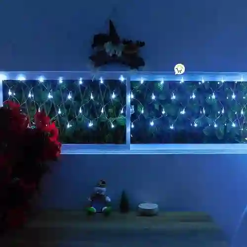 Cenefa Luz Navidad 3 Metros X 45 Cm De Caida Luz Blanca