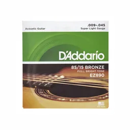 Encordado Guitarra Acustica Daddario Ez890 Metalico .009 - .045