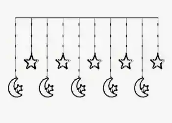 Cortina Luces De Luna Estrellas, Led Usb 3m Calida