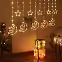 Cortina Luces De Luna Estrellas, Led Usb 3m Calida