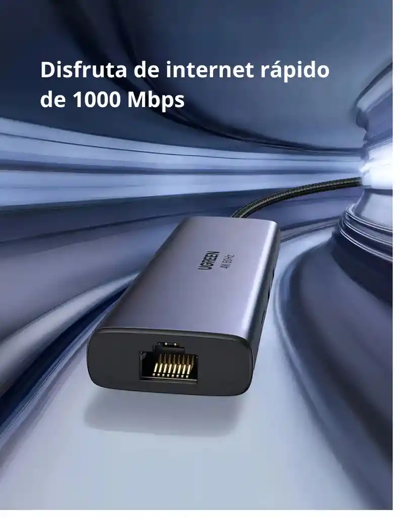 Hub Usb-c Ugreen 7 En 1 Hdmi 4k, Ethernet, 2x Usb, Sd/micro Sd