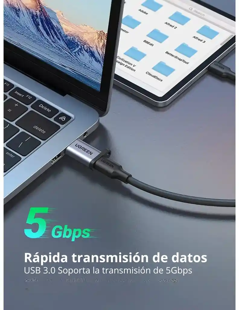 Convertidor Ugreen Usb-a A Usb-c | 5gbps Carga Rápida | Otg
