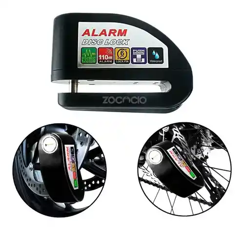 Candado Con Alarma Para Motos Frenos De Disco