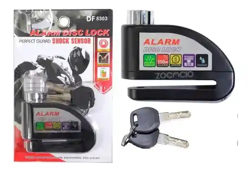 Candado Con Alarma Para Motos Frenos De Disco