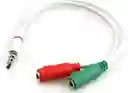 Cable Adaptador Convertidor Jack 3.5 Microfono/auricular