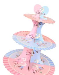 Torre De Cupcake Pastelero De Revelación De Género