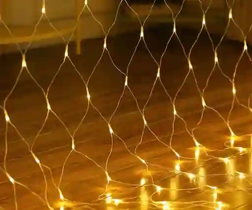 Malla Cable Blanco Luz Calida 1,6 M X 1,4 M Luz Navidad