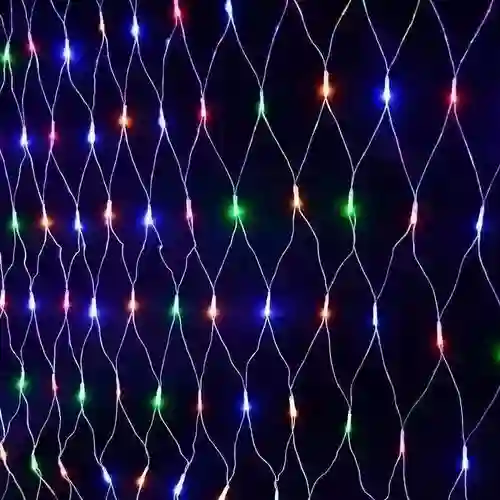 Malla Cable Blanco Luz De Colores 1,6 M X 1,4 M Luz Navidad Luces Para Navidad Luces Navideñas Luces De Navidad Luz De Navidad Decoracion Navideña