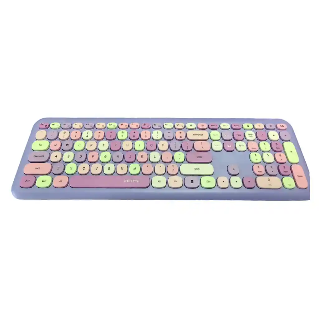 Combo Inalámbrico Teclado Y Mouse Mofii 666 Violeta