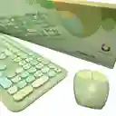 Combo Inalámbrico Teclado Y Mouse Mofii 666 Verde