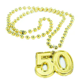 Collar Numero 50 Dorado X 12