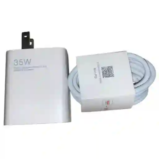 Cargador Xiaomi 35w 1.1 Power Adapter, Una Entrada Con Cable Incluido