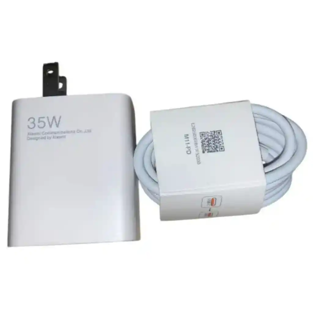Cargador Xiaomi 35w 1.1 Power Adapter, Una Entrada Con Cable Incluido