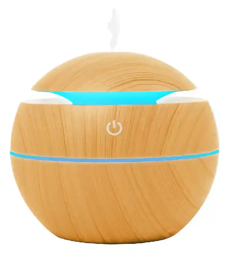 Humidificador Aire Difusor Diseño Madera Claro Redondo Humidificadores Ultrasónicos Aromáticos 3237 Qatarshop Humidificadores Difusores De Aromaterapia