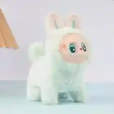 Peluches Juguete Eléctrico Labubu , Cara De Silicona Perro Corriendo Cantando Nuevo Con 2 Pilas Aa No Incluida
