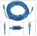 Cable Usb A B Macho Impresora Escaner Multifuncional 3 Metro Color Azul