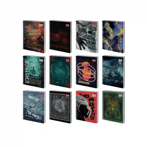 Cuaderno Master Argollado Pasta Dura Pequeño 5 Materias Masculino