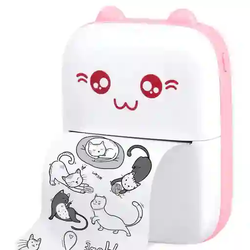 Mini Impresora Termica Portatil Inalambrica Bluetooth Rosada