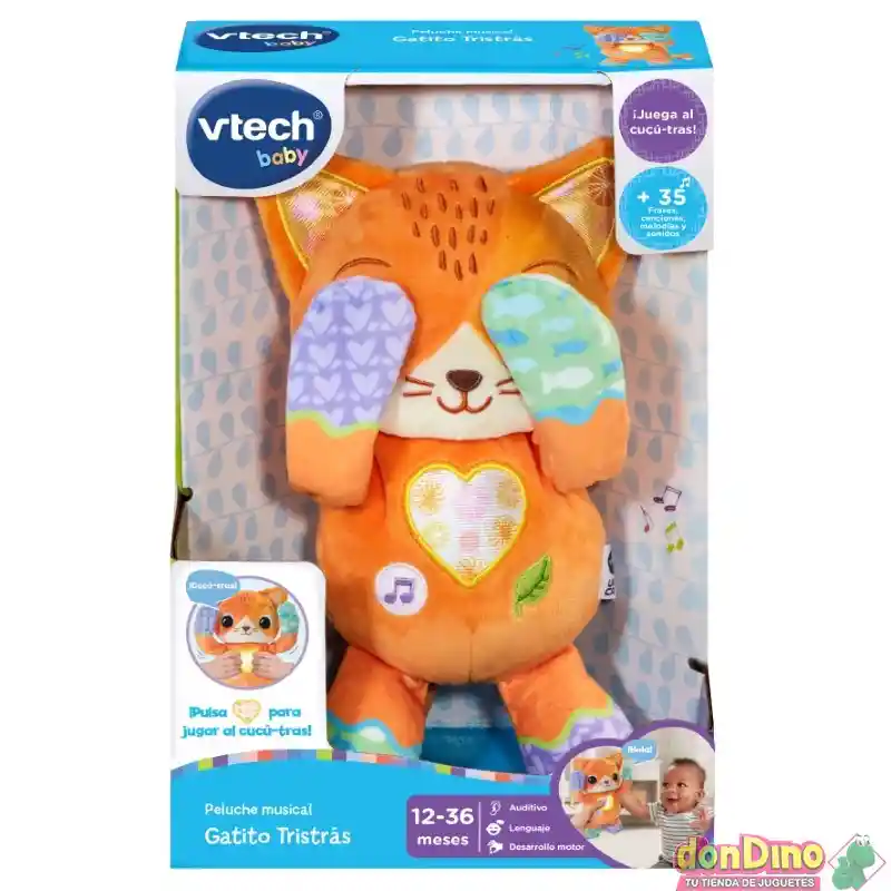 Juguete Estimulación Gatito Sonidos Musical Para Bebés