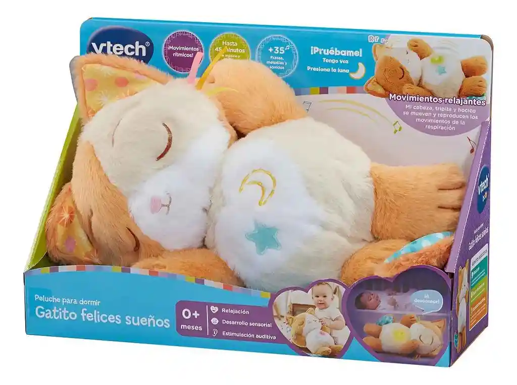 Juguete Estimulación Gatito Felices Sueños Sonido Para Bebés