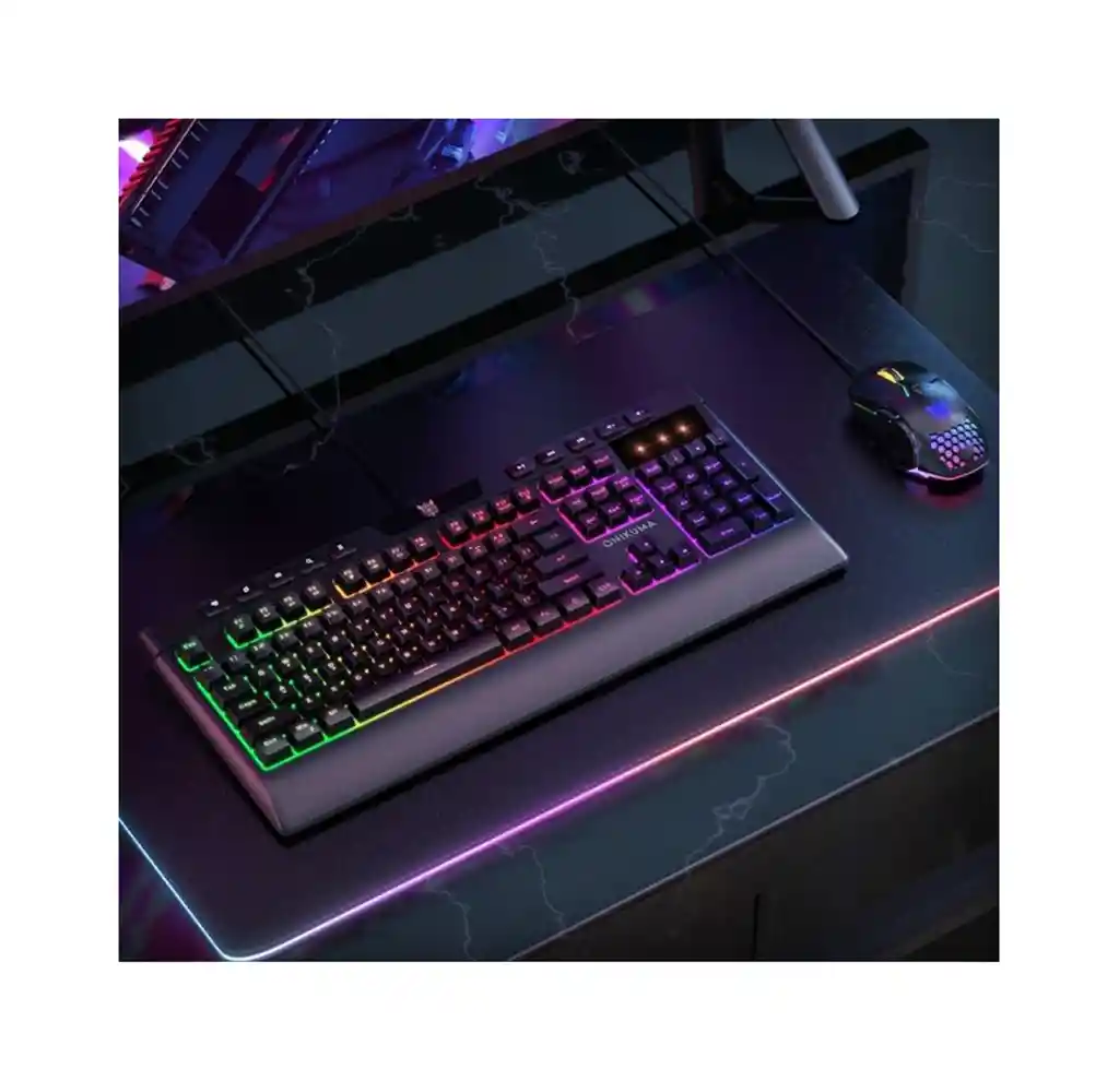 Combo Teclado + Mouse Gamer Rgb Negro Onikuma