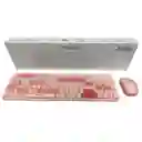 Combo Inalámbrico Teclado Y Mouse Mofii Honey S Silencioso Rosa