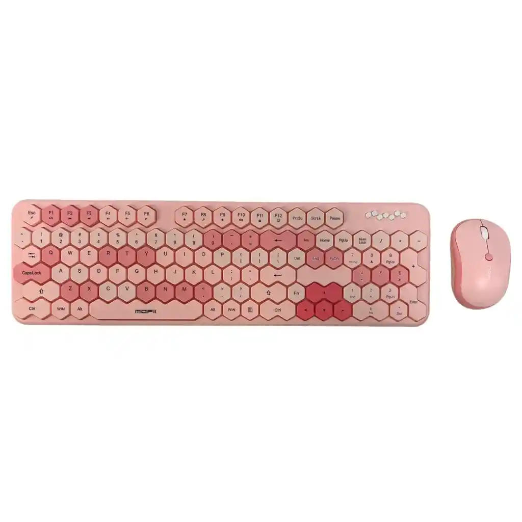 Combo Inalámbrico Teclado Y Mouse Mofii Honey S Silencioso Rosa