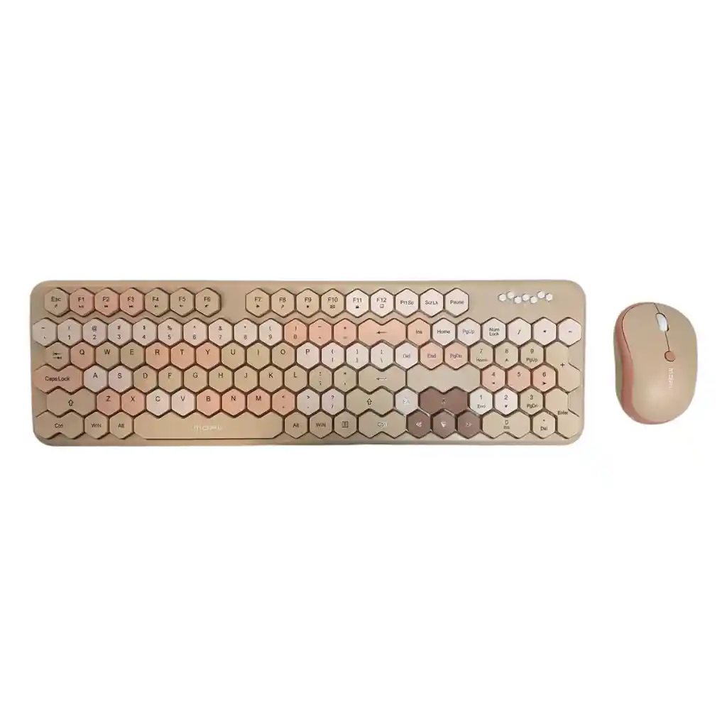 Combo Inalámbrico Teclado Y Mouse Mofii Honey S Silencioso Marron