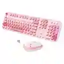 Combo Inalámbrico Teclado Y Mouse Mofii Lovely Silencioso Color Rosa