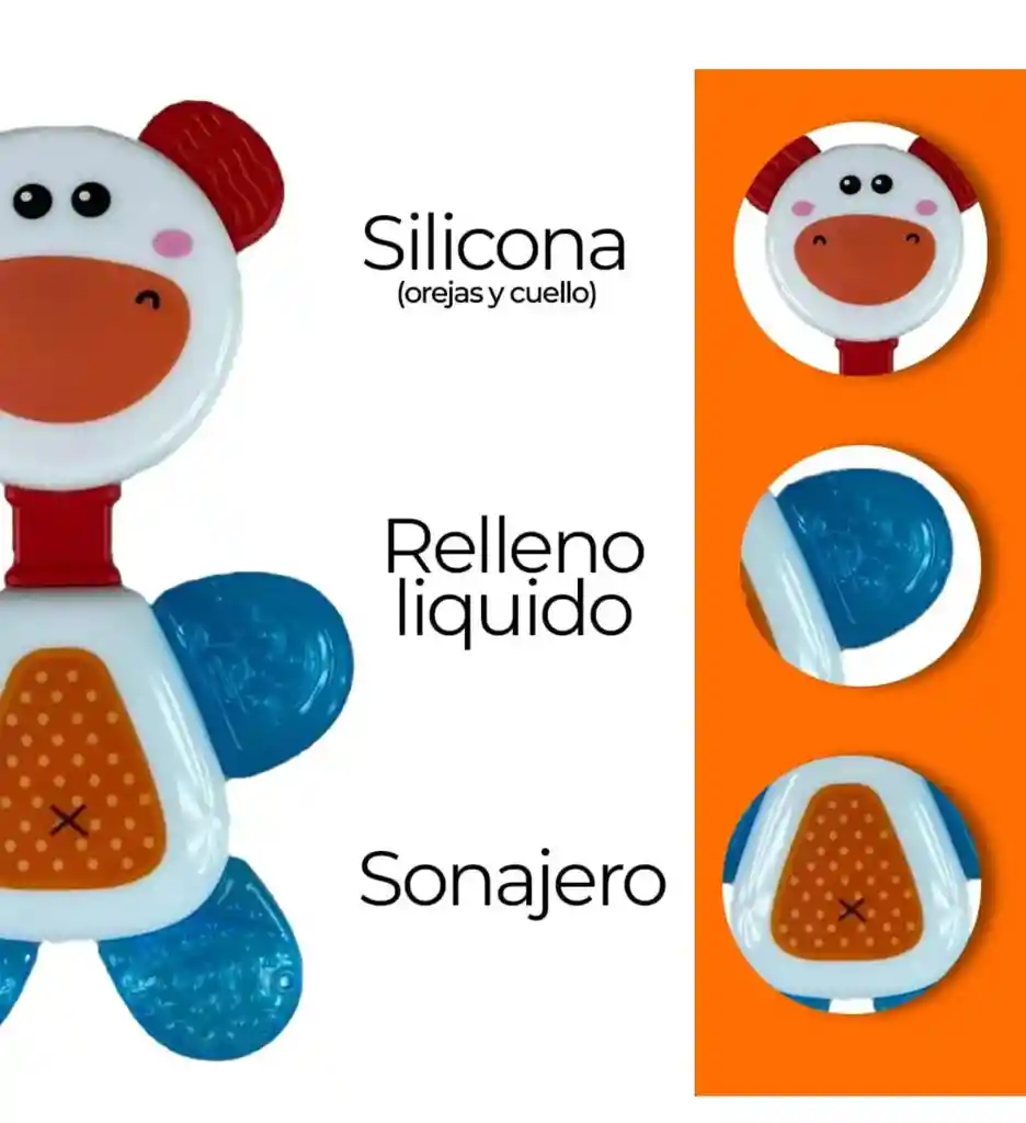 Mordedor Rascaencías Relleno De Agua Didáctico Para Bebé