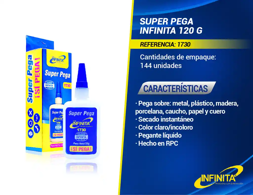 Pega Infinita En Tarro De 120 Gramos