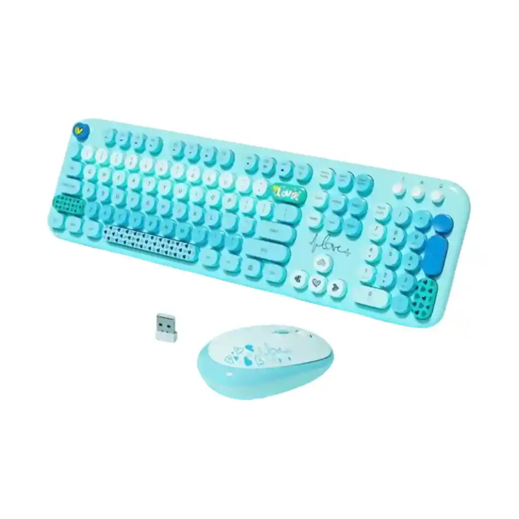 Combo Inalámbrico Teclado Y Mouse Mofii Lovely Silencioso Color Azul