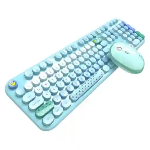 Combo Inalámbrico Teclado Y Mouse Mofii Lovely Silencioso Color Azul