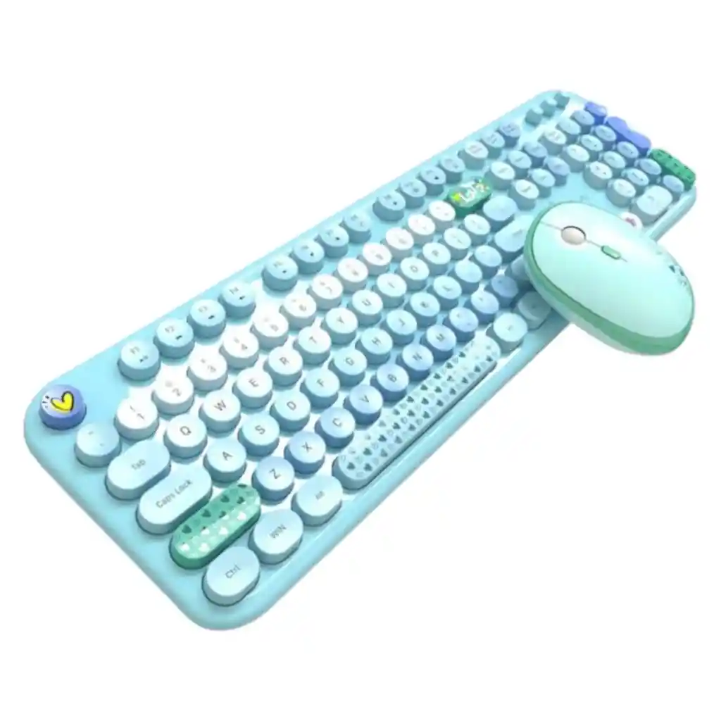 Combo Inalámbrico Teclado Y Mouse Mofii Lovely Silencioso Color Azul