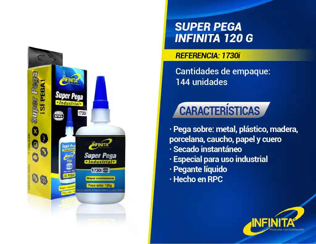 Super Pega Infinita 120 Gramos (industrial)
