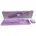 Combo Inalámbrico Teclado Y Mouse Mofii Lovely Silencioso Color Violeta