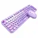 Combo Inalámbrico Teclado Y Mouse Mofii Lovely Silencioso Color Violeta